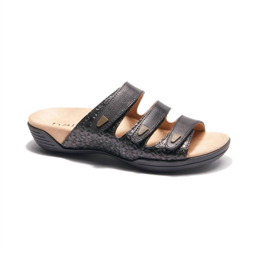 NEW HALSA FOOTWEAR women's delight sandal in black